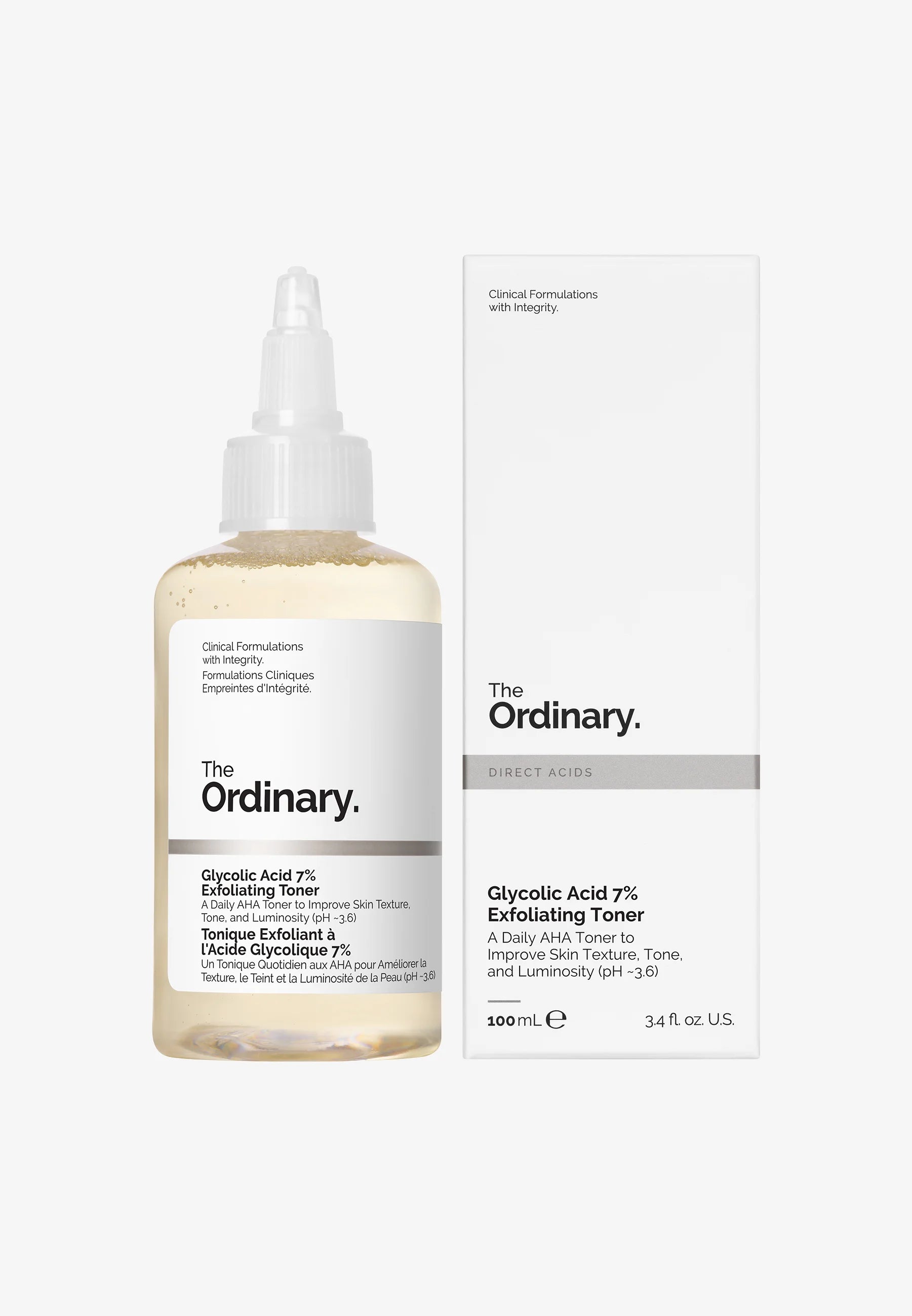 The Ordinary Glycolic Acid 7% Exfoliating Toner - Lotion visage 100ml