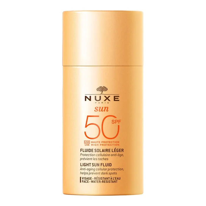 SUN - Fluide Solaire Léger SPF50 - Visage - Peaux Normales à Mixtes, 50ml