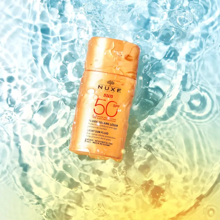 SUN - Fluide Solaire Léger SPF50 - Visage - Peaux Normales à Mixtes, 50ml