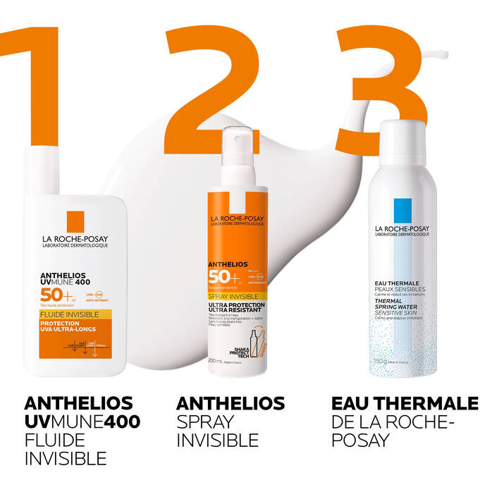 ANTHELIOS UVMUNE 400 - SPF50+ Fluide Solaire Invisible Visage Avec Parfum, 50ml