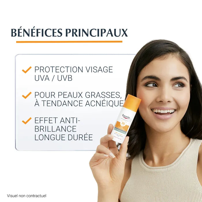 SUN PROTECTION - Sun Gel-Crème Oil Control SPF50+ Toucher Sec - Visage - Peaux à Imperfections, 50ml