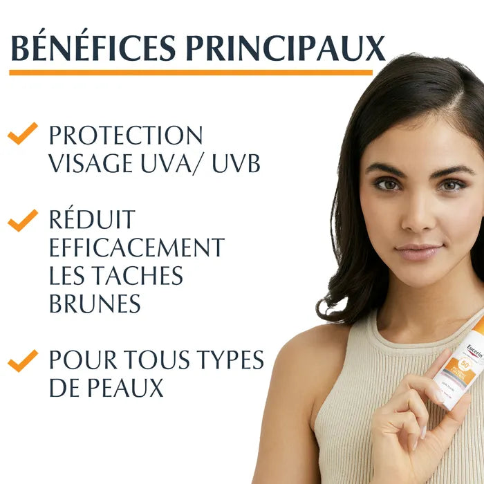 SUN PROTECTION - Pigment Control Fluide Solaire Anti-Taches SPF50+ - Visage - Tous Types de Peaux, 50ml