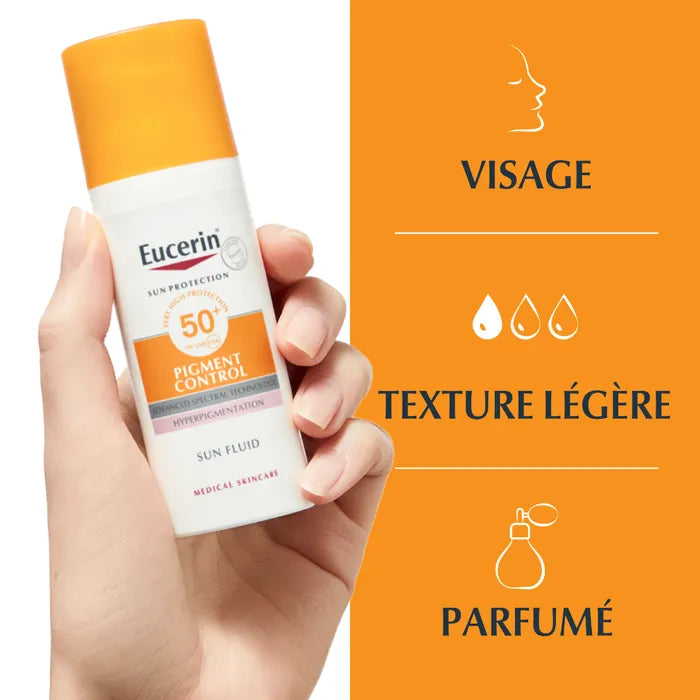 SUN PROTECTION - Pigment Control Fluide Solaire Anti-Taches SPF50+ - Visage - Tous Types de Peaux, 50ml