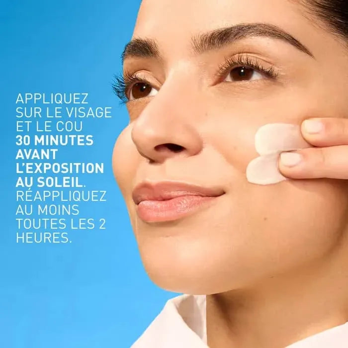 Fluide Solaire Invisible Toucher Sec SPF50+ - Visage et Cou - Peaux Normales à Grasses, 50ml